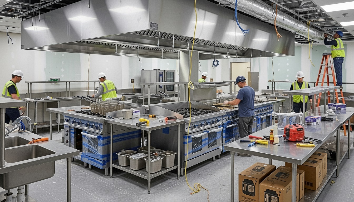 Professional Kitchen Construction and Setup